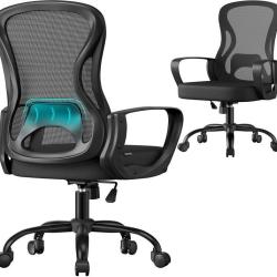 Chaise de bureau ergonomique ajustable hauteur 60 x 60 x 105 cm confort assise 47 x 51 cm en acier