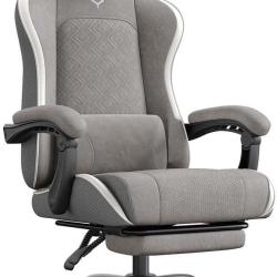 Chaise de bureau ergonomique ajustable 70 x 70 x 133 cm avec repose-pieds design moderne en contrep