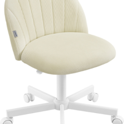 Chaise de bureau r&eacute;glable design moderne pour bureau chambre dressing 60 x 60 x 70,5-83,5 cm en vel