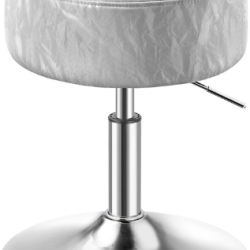 Tabouret de maquillage r&eacute;glable en hauteur pivotant 38 x 44-60 cm assise confortable moderne en PU