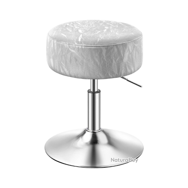Tabouret de maquillage r�glable en hauteur pivotant 38 x 44-60 cm assise confortable moderne en PU