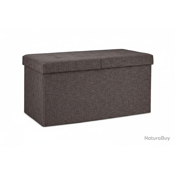 Banquette avec espace de rangement pliable rembourr� couvercle rabattable marron 13_0000373_2