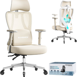 Chaise de bureau ergonomique ajustable support lombaire 70 x 70 x 136 cm style moderne confort opti