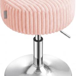 Tabouret de maquillage r&eacute;glable hauteur pivotant 38,5 x 38,5 x 44-56 cm confort assise &eacute;paisse mode