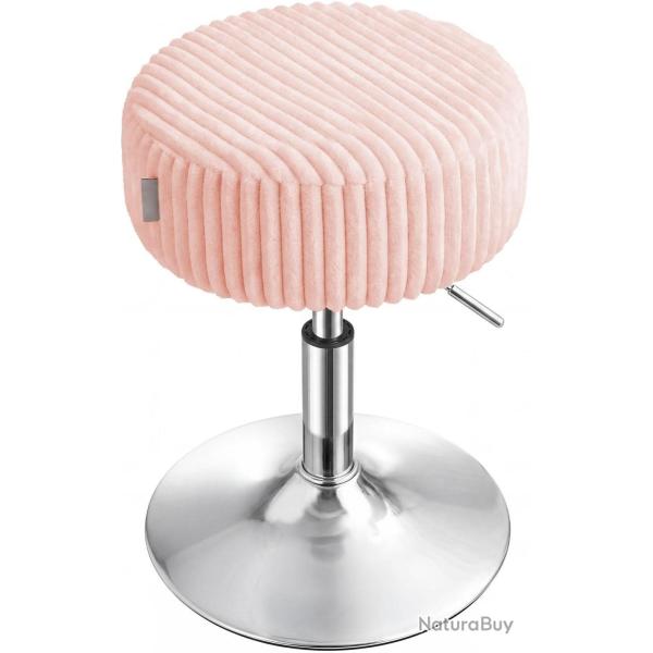 Tabouret de maquillage r�glable hauteur pivotant 38,5 x 38,5 x 44-56 cm confort assise �paisse mode