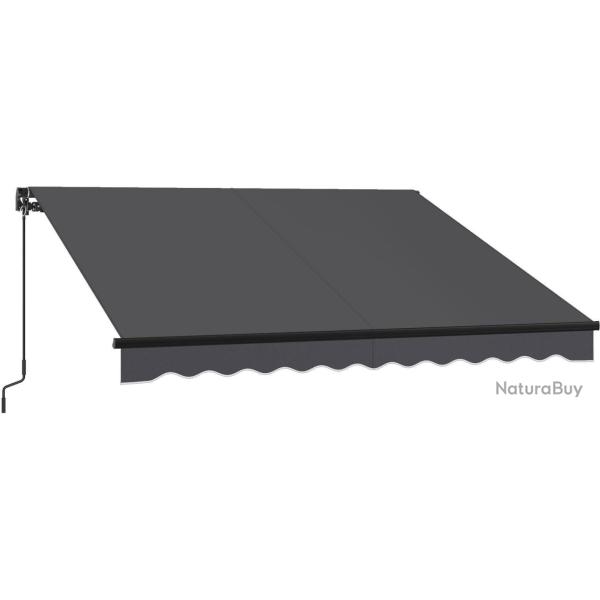 Store banne r�tractable manuel protection solaire balcon jardin 300 x 250 cm r�glable style moderne