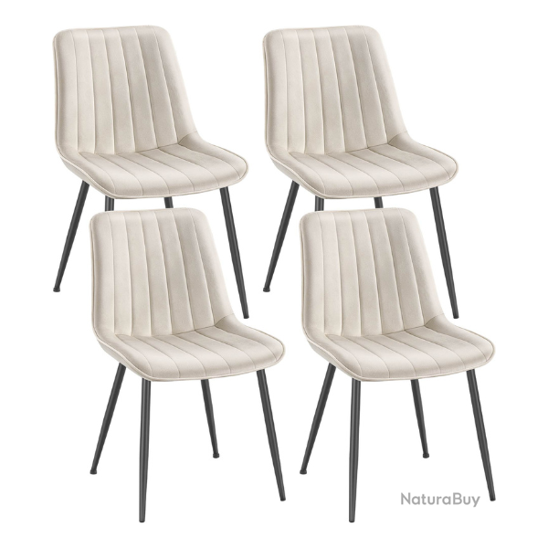 Lot de 4 chaises de salle � manger ergonomiques 57 x 48 x 80 cm confortables style moderne en polye