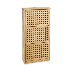 Meuble &agrave; chaussures haut pratique entr&eacute;e 90 x 30 x 80 cm en bois noyer 13_0003286