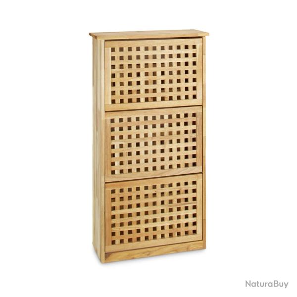 Meuble � chaussures haut pratique entr�e 90 x 30 x 80 cm en bois noyer 13_0003286