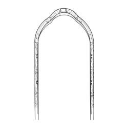 Arche &agrave; rosiers support plante grimpante 220 x 120 x 30 cm d&eacute;corative et r&eacute;sistante au intemp&eacute;ries