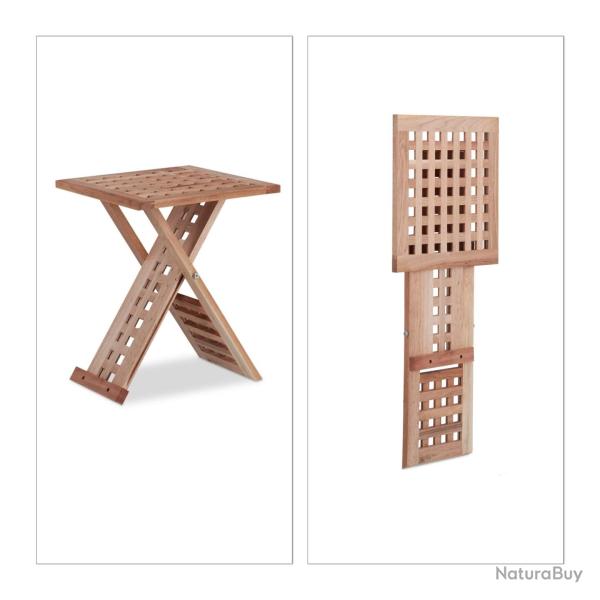 Table d'appoint pliante d�corative peu encombrante 60 x 40 x 40 cm en bois noyer 13_0003575