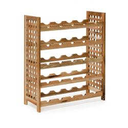 &Eacute;tag&egrave;re &agrave; vins rustique 5 &eacute;tag&egrave;res 25 bouteilles en bois de noyer 13_0003261