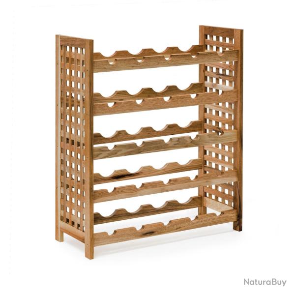 �tag�re � vins rustique 5 �tag�res 25 bouteilles en bois de noyer 13_0003261