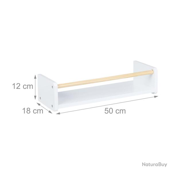 Lot de 3 �tag�res murales design sobre 80 x 20 x 15 cm parfaites pour livres jouets chambre enfant