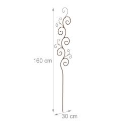 Treillis &agrave; plantes grimpantes support d&eacute;coratif jardin 160 x 30 x 1 cm en fer marron 13_0016804