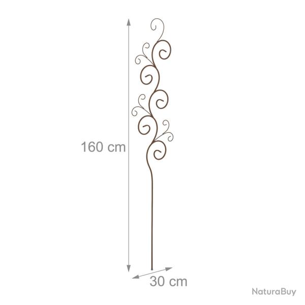 Treillis � plantes grimpantes support d�coratif jardin 160 x 30 x 1 cm en fer marron 13_0016804