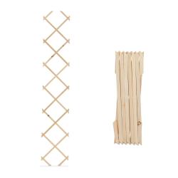 Lot de 3 tuteurs extensibles pour plantes grimpantes jardin 180 x 30 x 1 cm en bois de sapin nature