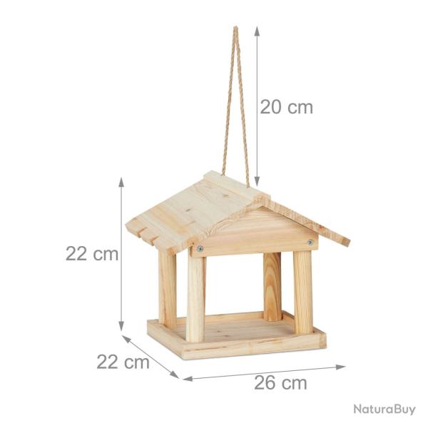 Mangeoire � suspendre ext�rieure design minimaliste nordique terrasse balcon jardin en bois naturel