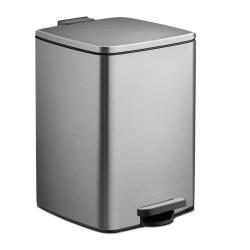 Poubelle de cuisine moderne grande capacit&eacute; 40 x 28 x 34 cm ouverture facile en m&eacute;tal gris 13_00170