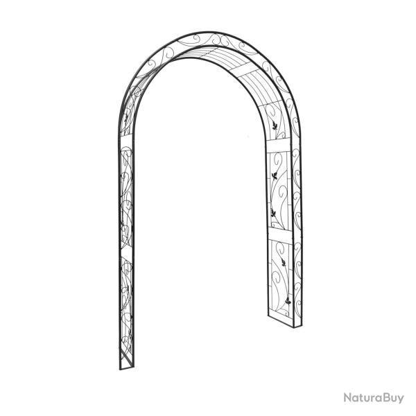 Arche � rosiers d�corative pour plantes grimpantes 200 x 100 x 50 cm en fer noir 13_0004442