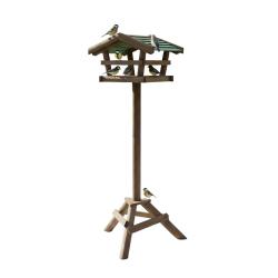 Nichoir &agrave; oiseaux sur pied usage ext&eacute;rieur 100 x 37 x 43 cm r&eacute;sistant aux intemp&eacute;ries en bois vert