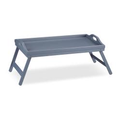 Plateau de service pliant pour petit d&eacute;jeuner au lit 23 x 60,5 x 30 cm pratique romantique en bambo