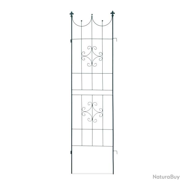 Lot de 2 treillis de jardin courb�s d�coratifs pour plantes grimpantes 180 x 50 x 1,5 cm en fer ver