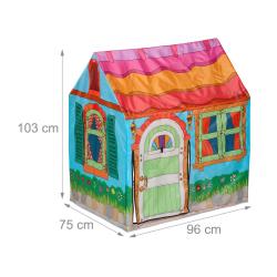 Tente pour enfants design maison de campagne 120 x 120 x 150 cm facile &agrave; monter en tissu blanc 13_0