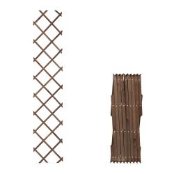 Lot de 3 tuteurs extensibles pour plantes grimpantes jardin 70 x 15 x 3 cm en bois sapin marron 13_