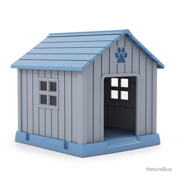 Maison en plastique pour chiens petits et moyens 76 x 83 x 83 cm abri imperm�able et isol� style co