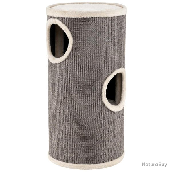Condo pour chat � 4 niveaux 36 x 36 x 70 cm avec 3 cachettes confortables et tapis � griffer en boi