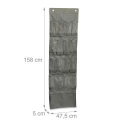Organiseur &agrave; chaussures &agrave; suspendre 15 pochettes pratique rangement moderne chambre 120 x 30 cm en