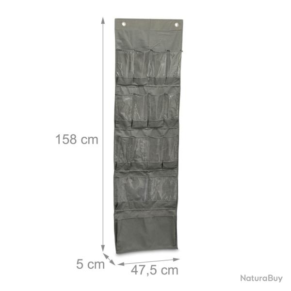 Organiseur � chaussures � suspendre 15 pochettes pratique rangement moderne chambre 120 x 30 cm en