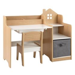 lot de 1 ensemble bureau et chaise pour enfants 94 x 40 x 76,5 cm pratiques ergonomiques moderne en