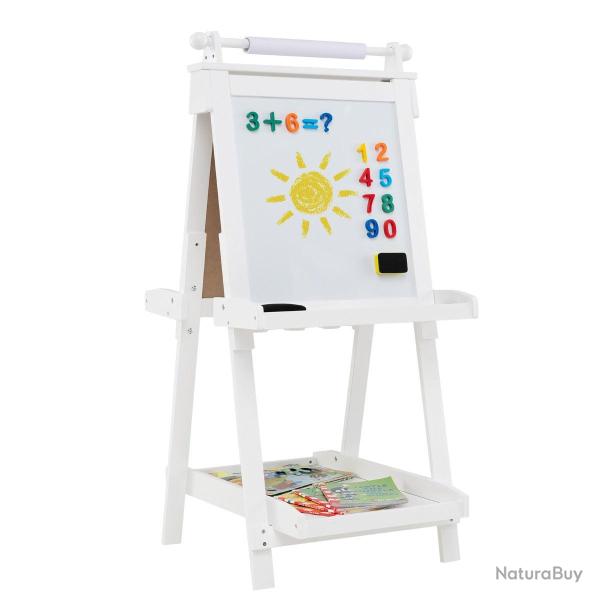 Chevalet pliable double face 55 x 66 x 106/116/126 cm avec hauteur r�glable rangement facile en MDF