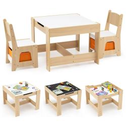 Lot de 1 table d'activit&eacute;s pour enfants 61,5 x 61,5 x 48,5 cm rangement pratique design ergonomique