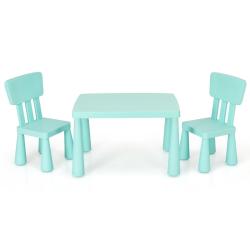 Lot de 1 table 2 chaises pour enfants 76,5 x 54,5 x 49,5 cm assise confortable design ergonomique e