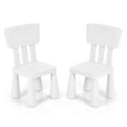 Lot de 1 table et 2 chaises pour enfants 76,5 x 54,5 x 49,5 cm assise ergonomique design moderne en