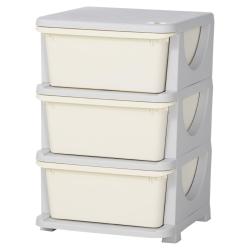 Organisateur de jouets pour enfants 3 tiroirs 37 x 37 x 56.5 cm bacs amovibles acc&egrave;s facile &eacute;pur&eacute; m