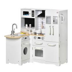 Cuisine pour enfant jeu d'imitation 82 x 65 x 87 cm nombreux rangements &eacute;vier amovible design moder