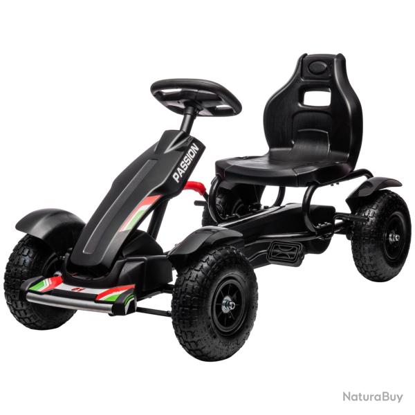 Kart � p�dales pour enfant jardin 121 x 58 x 61 cm si�ge r�glable 3 positions frein � main design m