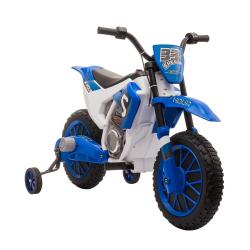 Moto cross &eacute;lectrique enfant 3-5 ans 106,5 x 51,5 x 68 cm roulettes amovibles autonomie 45 minutes