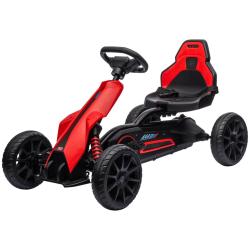 Kart &agrave; p&eacute;dales pour enfant 100 x 58 x 58.5 cm si&egrave;ge r&eacute;glable 4 positions frein &agrave; main design modern