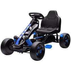 Kart &agrave; p&eacute;dales pour enfants 3-6 ans 100 x 59 x 60,5 cm frein stable roues eva antid&eacute;rapantes modern