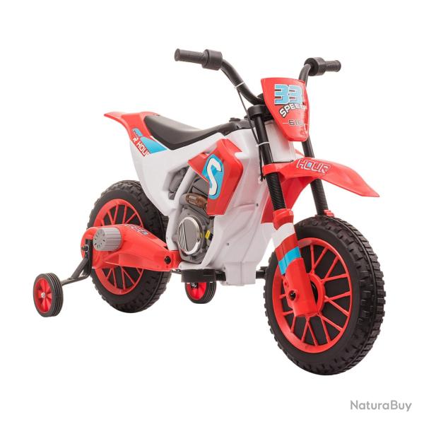 Moto cross �lectrique enfant 3 � 5 ans 106,5 x 51,5 x 68 cm roulettes amovibles suspensions design