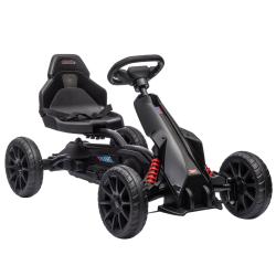 Kart &agrave; p&eacute;dales enfant ext&eacute;rieur 100 x 58 x 58,5 cm si&egrave;ge r&eacute;glable 4 positions frein &agrave; main jardin m