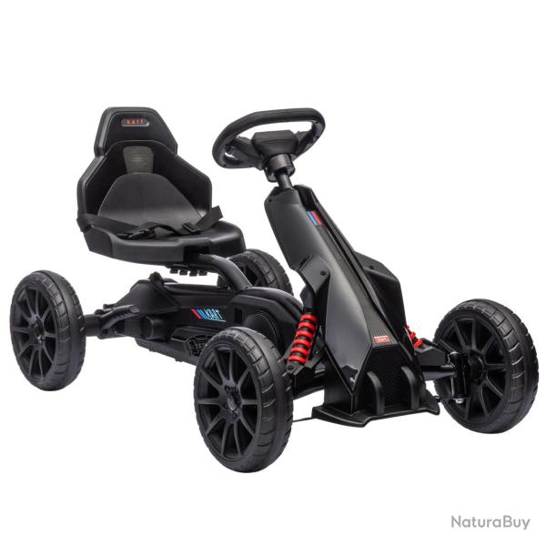 Kart � p�dales enfant ext�rieur 100 x 58 x 58,5 cm si�ge r�glable 4 positions frein � main jardin m