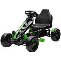 Kart &agrave; p&eacute;dales pour enfant 100 x 59 x 60.5 cm roues eva antid&eacute;rapantes frein s&eacute;curis&eacute; moderne jardi