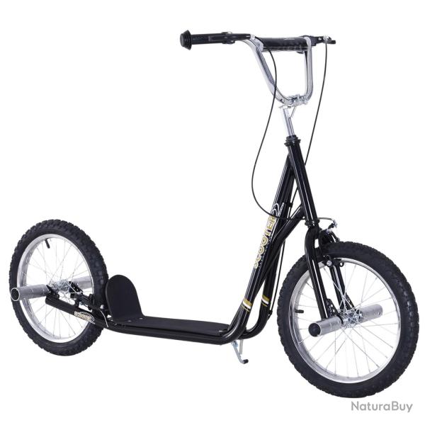 Trottinette grandes roues enfants adultes 143 x 58 x 100 cm guidon r�glable plateau antid�rapant mo