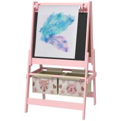 Chevalet enfant 54 x 46,5 x 93 cm 3 en 1 avec paniers id&eacute;al pour 3 &agrave; 8 ans scandinave &eacute;pur&eacute; finitio